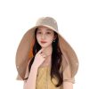 Fashion Outdoor Beach Hats UPF 50+ UV Sun Protection Wide Brim Shawl Breathable Face Neck Flap Cover Folding Sun Hat