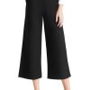 Wide Leg Pants for Women Trousers High Waisted Dress Pants Business Casual Summer Capris Stretch Pull On Work Slacks