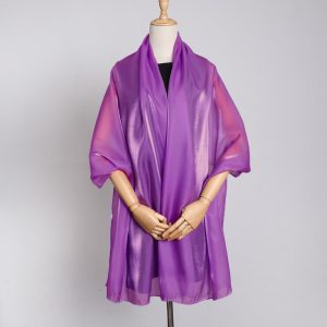 Women Silky Sheer Shawls and Wraps Shimmer Organza Pashmina Scarf for Evening Dresses Wedding Costume Party