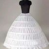 2 pcs Women's Crinoline Petticoat 6 Hoop Gown Half Slips Underskirt for Wedding Bridal Dress - White - Pack of 2 Ball Gown (for