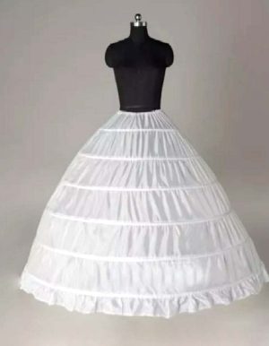 2 pcs Women's Crinoline Petticoat 6 Hoop Gown Half Slips Underskirt for Wedding Bridal Dress - White - Pack of 2 Ball Gown (for