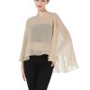 Women Poncho Cape High Low Chiffon Shawls Wraps Scarves Capelets for Evening Dress Bridal Wedding Party