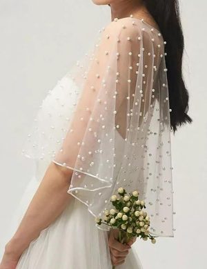 EllieHouse Womens Soft Tulle Bridal Scarf Evening Shawl Wedding Wraps CF40