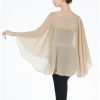 Women Poncho Cape High Low Chiffon Shawls Wraps Scarves Capelets for Evening Dress Bridal Wedding Party