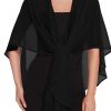Shawls and Wraps for Evening Dresses Sheer Womens Chiffon Scarf Wedding Bridal Cover Up