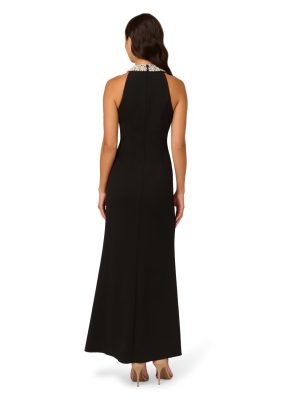 Women's Beaded Halter Gown