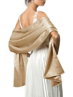 Shawls and Wraps for Evening Dresses Satin Shawl Wraps for Women Extra Long Wedding Shawls for Bridal Party