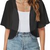 Women Shrug Chiffon Cardigans Open Front Short Sleeve Bolero for Evening Dressy
