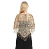 Sequin Shawls and Wraps for Evening Dresses 1920s Shawl Wrap Lace Scarf Wedding Sparkly Cape Cover Up for Evening Wear