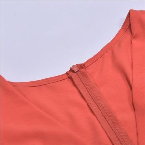 Women's Solid Long Sleeve V Neck Casual Dress Pleated Ruffle Hem Flowy Midi Dresses