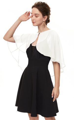 Soft Chiffon Shawls Wraps Shrug for Wedding Evening Dress Cape Cover Up for Women