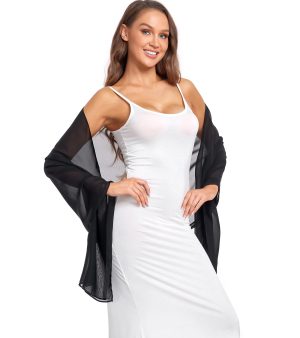 6117wuXfilL.jpg Soft Chiffon Scarfs Shawls and Wraps for Evening Dresses Wedding Shawl Wraps Bridal Scarve for Women