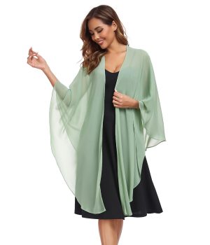 613ImnGbxTL.jpg Shawls Wraps for Evening Wedding Party Chiffon Scarf Soft Bridal Wraps Wedding Guest Shawl Coverage