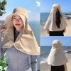 Fashion Outdoor Beach Hats UPF 50+ UV Sun Protection Wide Brim Shawl Breathable Face Neck Flap Cover Folding Sun Hat