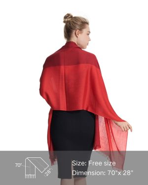 Women's Scarf Pashmina Silky Soft Shawls Wraps Stole for Evening, Wedding and Gift