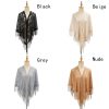 Shawl Wraps for Women New Nylon Hollow Solid Color Breathable Tassel Triangle Scarf Shawl