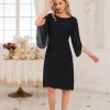 Womens Chiffon Dresses Flutter Sleeve Party Wedding Cocktail Dress Size 8-20