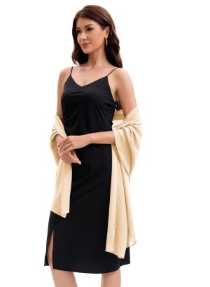 618h13ZXp6L.jpg Women's Shawls and Wraps for Evening Dress Chiffon Shawl Soft Elegant Silky Pashmina Wedding Bridal Scarf