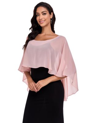 Sheer Shawls and Wraps for Evening Dresses Chiffon Capes for Women Soft Wedding Cover Up
