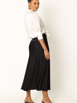 Women's Nellie Satin Midi Skirt