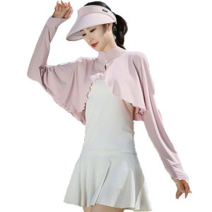 JDYaoYing Women's Cooling Shawl Sun Cape Cloak UV Protection Cooler Shrug Neck Sun Protection Arm Sleeves with Finger Hole