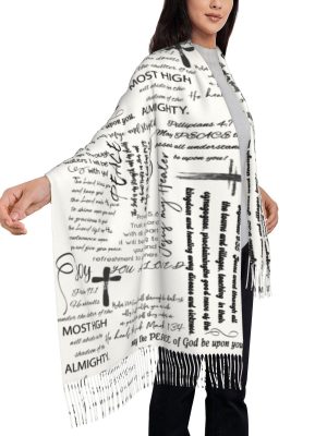 61GWDDZH4yL.jpg Prayer Shawls For Women Christian Wrap Scarf Apparel Inspirational Bible