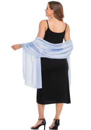 Shawls and Wraps for Evening Dresses Sheer Chiffon Women Elegant Soft Silky Wraps Wedding Bridal Scarf