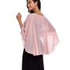 61QNEmGGNmL.jpg Sheer Shawls and Wraps for Evening Dresses Chiffon Capes for Women Soft Wedding Cover Up