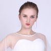 Women Lace Shawl Wrap for Bride with Embroidered Lace Tulle Wedding dress cover up