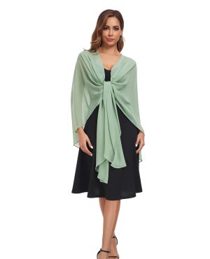 61RPDS91HuL.jpg Shawls Wraps for Evening Wedding Party Chiffon Scarf Soft Bridal Wraps Wedding Guest Shawl Coverage