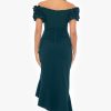 Women's Off The Shoulder Ruffle Sleeve Midi Dress (Standard & Petite)