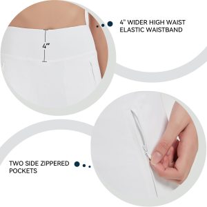 17" Women's Premium Cooling Silky Tech Nylon Athletic Skort with Pockets for Golf Tennis Workout and Casual Wear