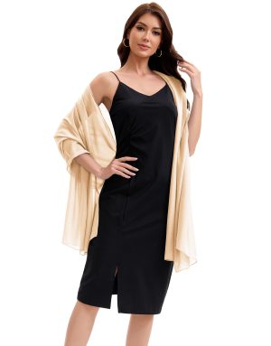 61T8xqA-VrL.jpg Women's Shawls and Wraps for Evening Dress Chiffon Shawl Soft Elegant Silky Pashmina Wedding Bridal Scarf