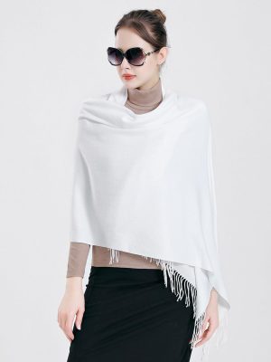 Womens Large Soft Wedding Evening Pashmina Shawls Wrap Scarfs