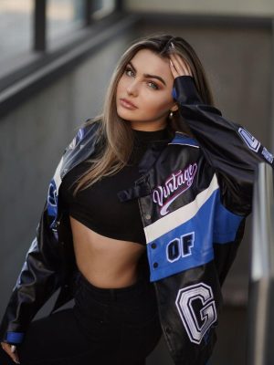 Men's Motorcycle Jacket Moto Bomber Lightweight Varsity Jacket Women Vintage Coats