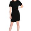 61VSkBqjTCL.jpg Women's Sleek Faux Wrap Dress with Asymmetric Skirt Office Workwear Event Guest of