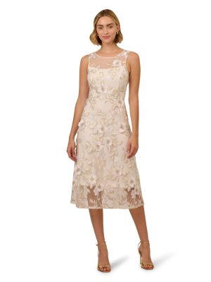 Women's 3D Embroidery Midi Dress