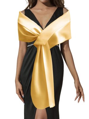 Women’s Shawls Wraps Wedding Satin Scarf for Evening Dresses Bridal Stole for Brides and Bridesmaids