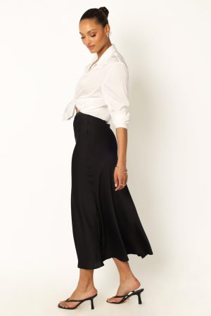 Women's Nellie Satin Midi Skirt
