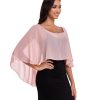 61eNIuir5rL.jpg Sheer Shawls and Wraps for Evening Dresses Chiffon Capes for Women Soft Wedding Cover Up