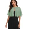Capelets for Women Soft Chiffon Shawls Wraps Shurg for Evening Wedding Capes Bolero Cover Up