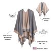 Women's Shawl Wrap Poncho Ruana Cape Cardigan Sweater Open Front for Travel Flight Cruises