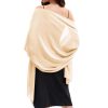 61gSD7kFL4L.jpg Women's Shawls and Wraps for Evening Dress Chiffon Shawl Soft Elegant Silky Pashmina Wedding Bridal Scarf