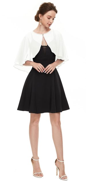 Soft Chiffon Shawls Wraps Shrug for Wedding Evening Dress Cape Cover Up for Women