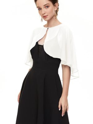 Soft Chiffon Shawls Wraps Shrug for Wedding Evening Dress Cape Cover Up for Women