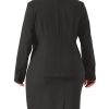 Plus Size Blazer and Skirt Suit Sets for Women 2 Piece Outfits Business Casual Suit Sets