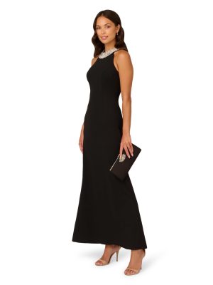 Women's Beaded Halter Gown