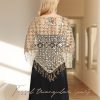 Sequin Shawls and Wraps for Evening Dresses 1920s Shawl Wrap Lace Scarf Wedding Sparkly Cape Cover Up for Evening Wear