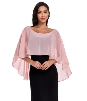 61r3ZQzuVcL.jpg Sheer Shawls and Wraps for Evening Dresses Chiffon Capes for Women Soft Wedding Cover Up