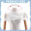 1Pc Tulle Bridal Shawl 34.2 Inch(87cm) White Bridal Shawl Wraps Bridals Bolero Jackets Shawls Tulle Off Shoulders Clothing